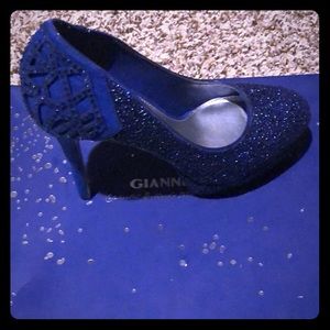 Glitter bottom high heels